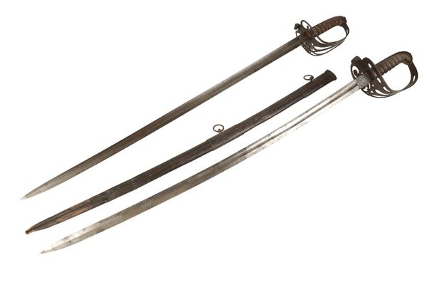 TWO VICTORIAN FIELD OFFICERS SWORDS