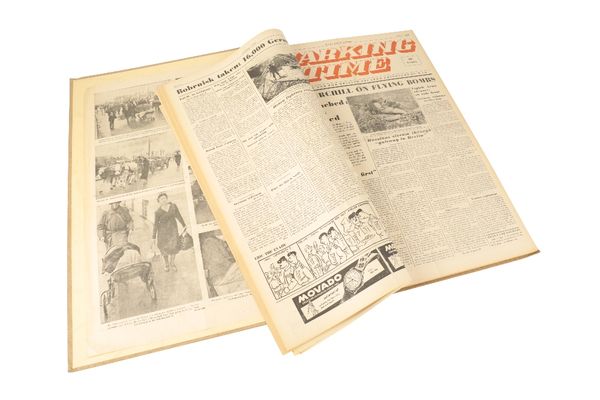 A COMPLETE BOUND VOLUME OF THE 'MARKING TIME' NEWSPAPER SERIES