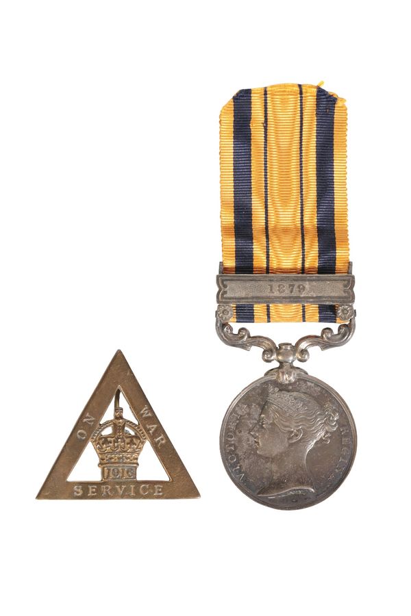 ZULU MEDAL 1879 BAR TO LIEUT W H VERNON BAKERS HORSE