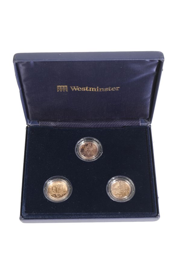 A THREE GOLDEN JUBILEE CHANNEL ISLAND COIN SET