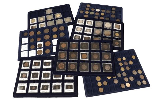 A COLLECTION OF TOKENS AND COINS