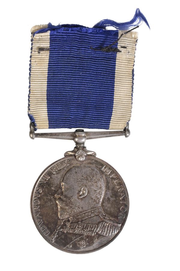 NAVAL EDWARD 7TH LSGC MEDAL TO RIGGER W S WARD. SERVED ON H M Y VICTORIA & ALBERT