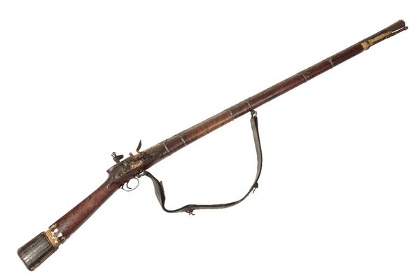 A GOOD INDIAN FLINTLOCK RIFLE