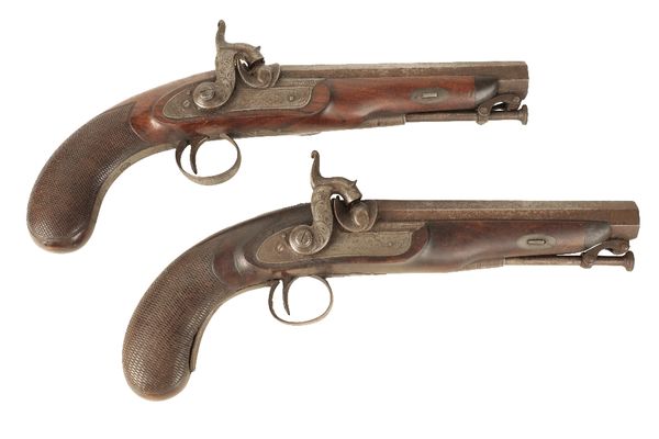 A PAIR OF PERCUSSION POCKET PISTOLS