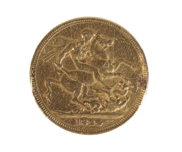 AN 1824 GEORGE IV GOLD SOVEREIGN