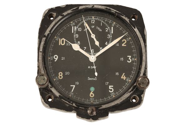 SMITH'S EIGHT DAY MILITARY AIRCRAFT WALL CLOCK