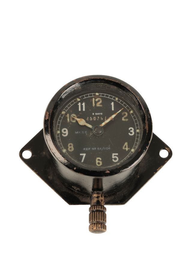 EIGHT DAY MILITARY AIRCRAFT COCKPIT CLOCK,