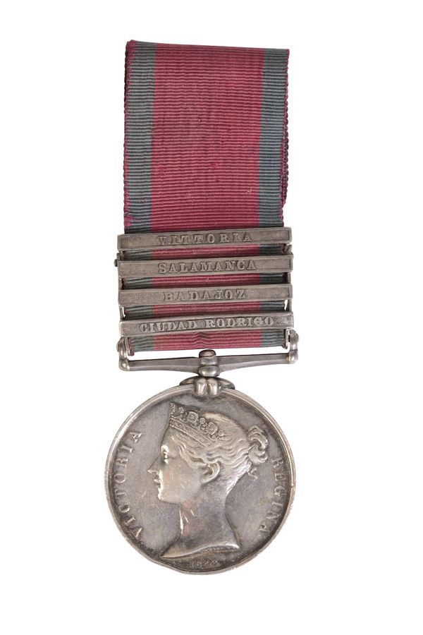 MILITARY GENERAL SERVICE MEDAL 1793- 1814 TO J HANES 43RD FOOT