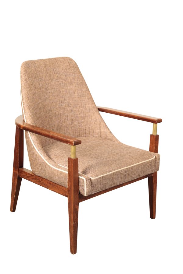 A MID-CENTURY ELBOW CHAIR