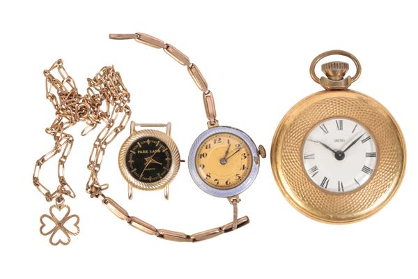 SMITHS GOLD-PLATED OPEN FACE POCKET WATCH