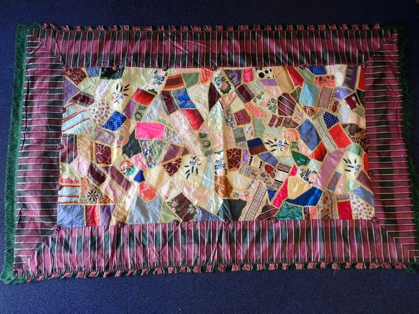 A SILK 'CRAZY QUILT'