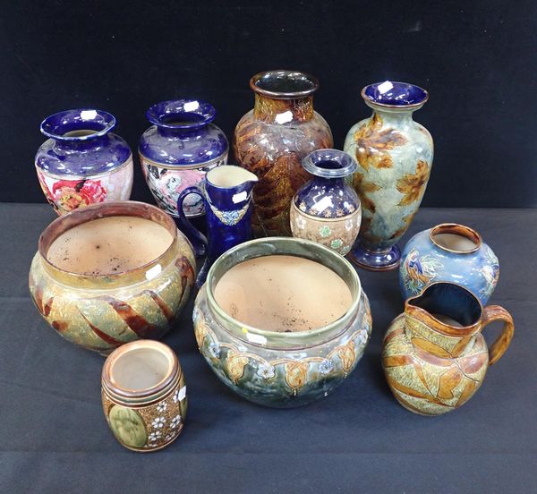 A COLLECTION OF DOULTON LAMBETH/ROYAL DOULTON STONEWARE