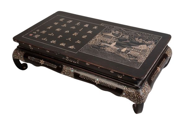 LACQUER AND MOTHER OF PEARL INLAID KANG, QING DYNASTY 18TH / 19TH CENTURY
