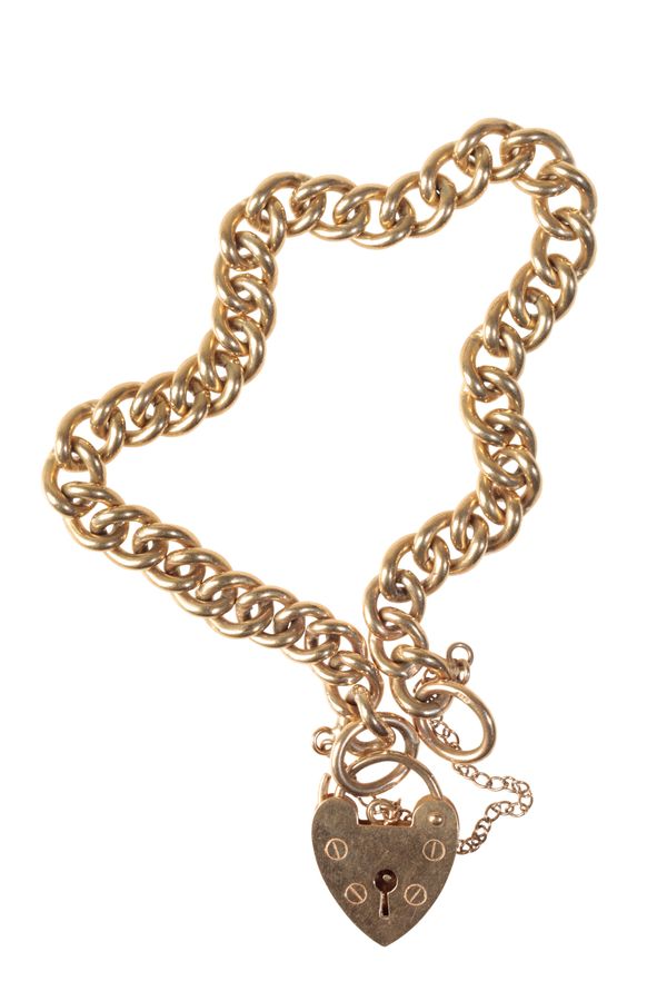 A GOLD CHAIN LINK BRACELET