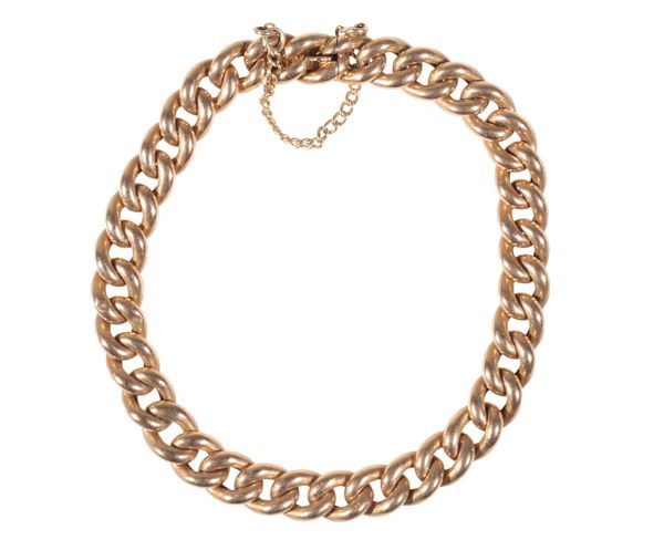 15CT YELLOW GOLD CHAIN LINK BRACELET