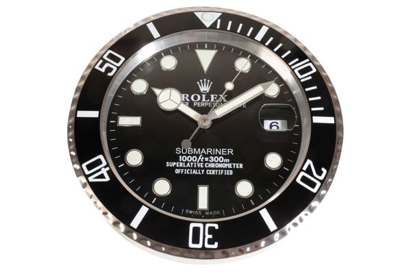 ROLEX STYLE WALL CLOCK OYSTER PERPETUAL DATE SUBMARINER