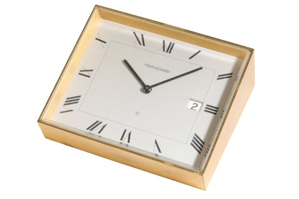 JAEGER-LeCOULTRE EIGHT DAY BRASS DESK CLOCK