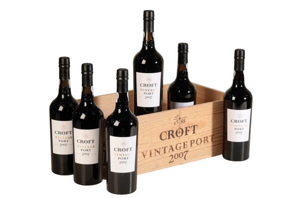 CROFT 2007 VINTAGE PORT: A CASE OF SIX BOTTLES