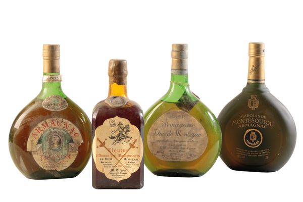 FOUR BOTTLES OF VINTAGE ARMAGNAC: