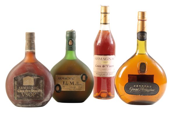 FOUR BOTTLES OF VINTAGE ARMAGNAC: