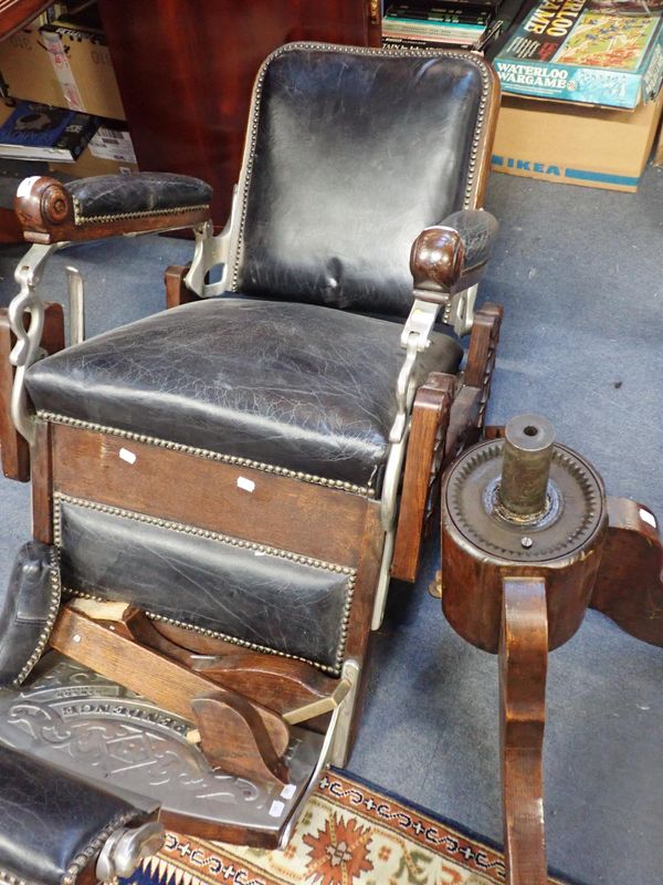 A BARBER'S CHAIR; 'INDEPENDENCE'