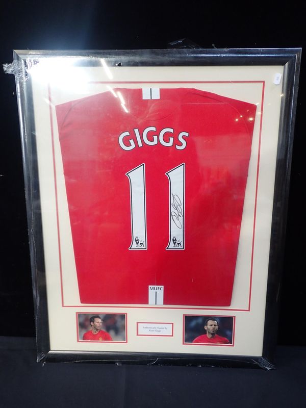 'RYAN GIGGS' SIGNED FRAMED SHIRT