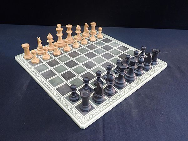 AN OLD STAUNTON CHESS SET