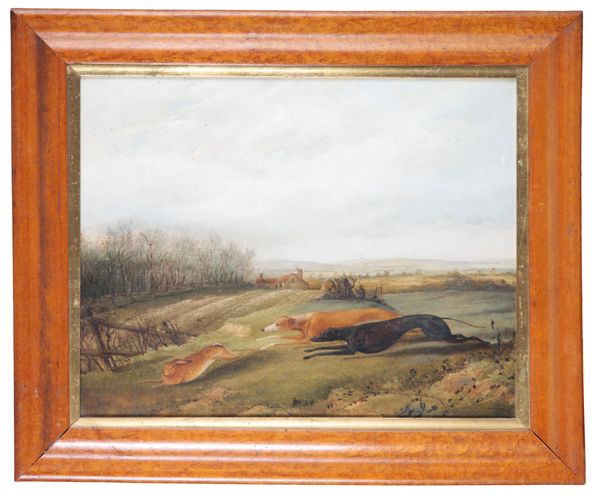 ENGLISH SCHOOL, LATE 18TH CENTURY STYLE A Hare Coursing Scene