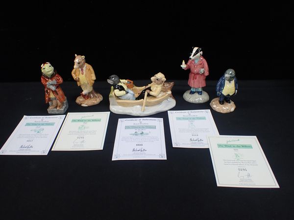 FIVE JOHN BESWICK ‘WIND IN THE WILLOWS’ FIGURES