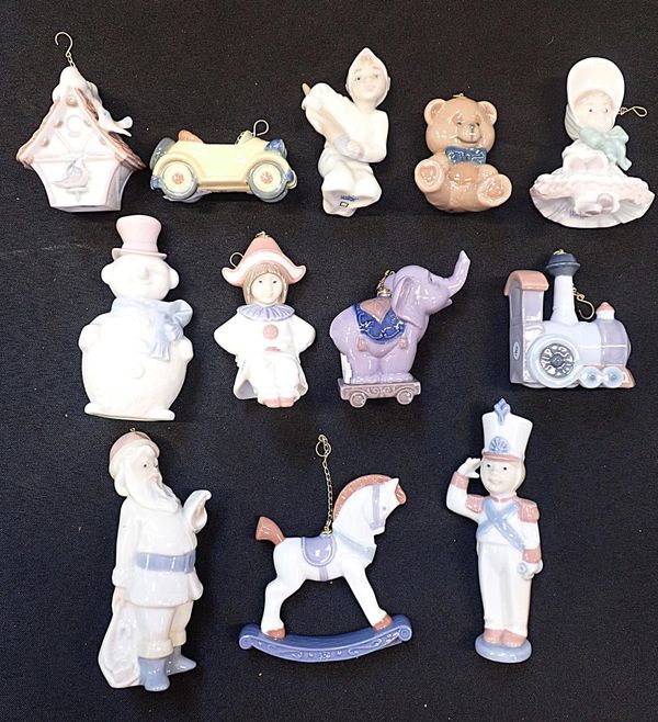 LLADRO: TWELVE CHRISTMAS ORNAMENTS