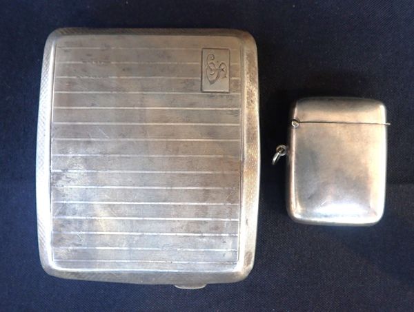 A SILVER HALMARKED CIGARETTE CASE