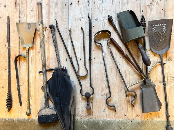 A COLLECTION OF FIRE TOOLS