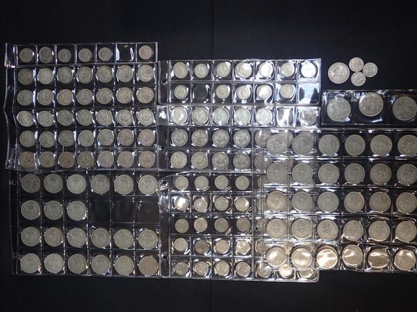 THREE GEORGE VI SILVER HALF CROWNS