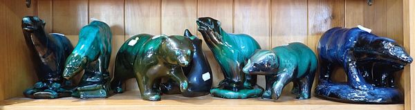 A QUANTITY OF LAVA WARE CERAMIC BEARS