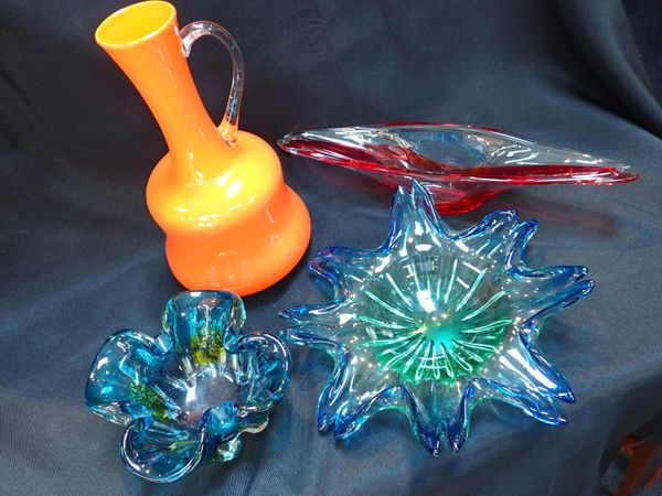 FOUR PIECES OF ART GLASS