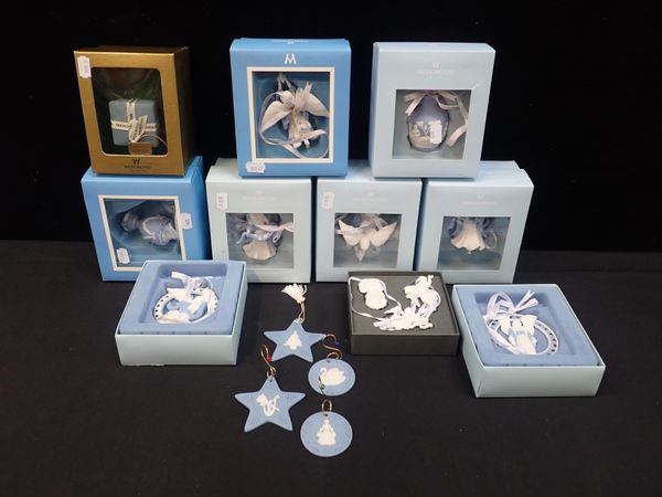 A COLLECTION OF WEDGWOOD CHRISTMAS ORNAMENTS