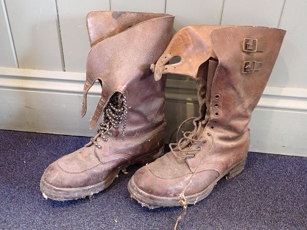 A PAIR OF WWII  OFFICER'S BOOTS BY JOHN WHITE