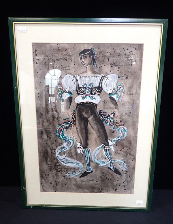 DONATO FORTE (20th Century) A COSTUME DESIGN ‘TARANTELLA NAPOLITANA’