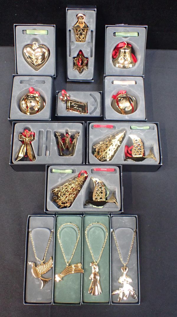 A COLLECTION OF GEORG JENSEN CHRISTMAS ORNAMENTS