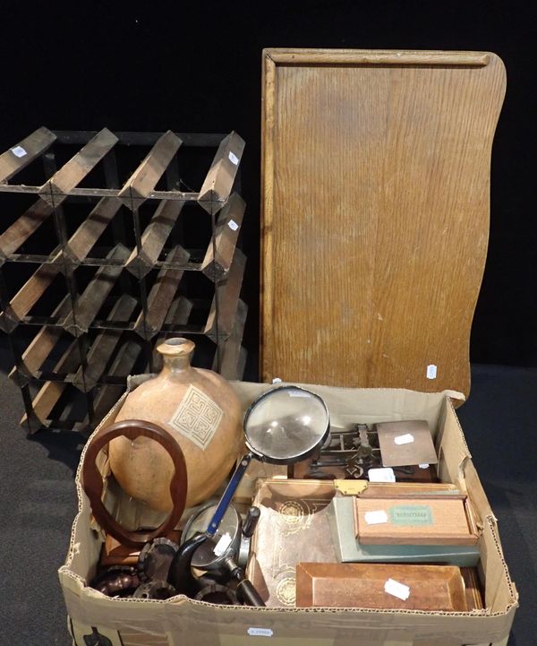 THREE MAGNIFYING GLASSES, ONE ON A DESK MOUNT