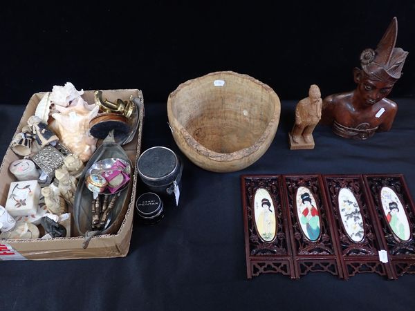 AN OLIVE WOOD BOWL