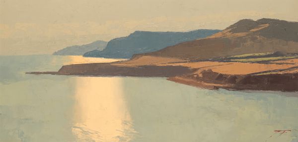 *JAMES FRY (1911-1985) 'Sunset over Kimmeridge Bay, Dorset'