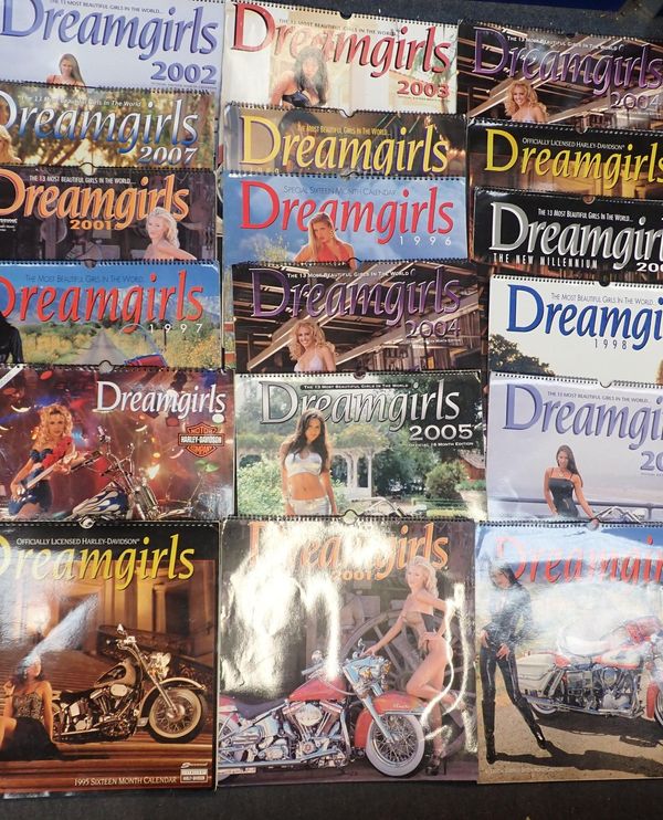 A COLLECTION OF STARWEST 'DREAMGIRLS'  MOTORCYCLE CALENDARS