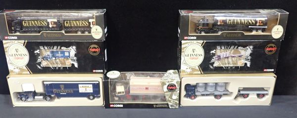 FIVE BOXED CORGI 'GUINNESS' TRUCKS