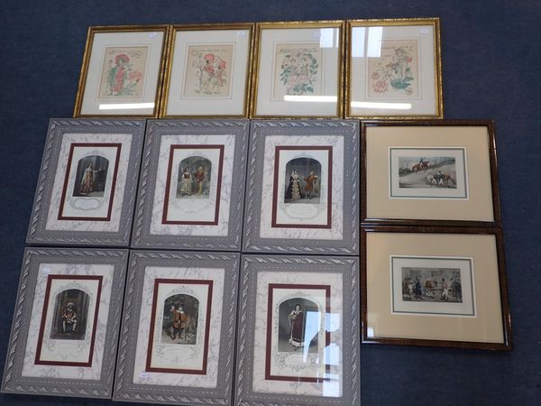 A SERIES OF SIX FRAMED ILLUSTRATIONS FROM TALLIS' SHAKESPERE