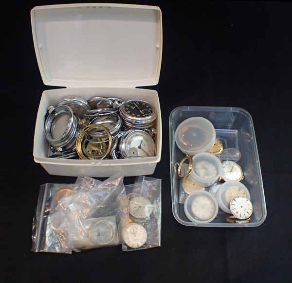 A QUANTITY OF SMITHS WATCH DIALS AND MOVEMENTS