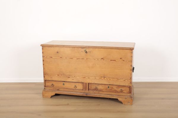 A PINE MULE CHEST