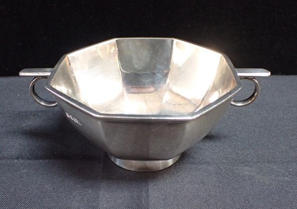 A 1920s SILVER OCTAGONAL BOWL