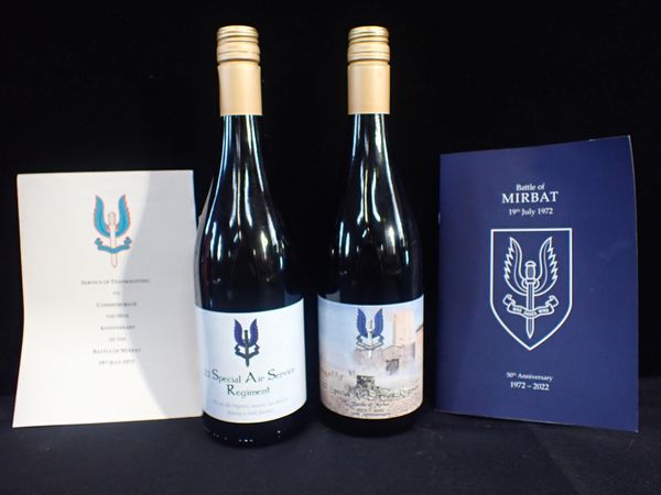 22 SPECIAL AIR SERVICE REGIMENT: TWO BOTTLES OF WINE