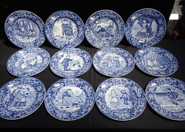 A SET OF WEDGWOOD MONTHS PLATES